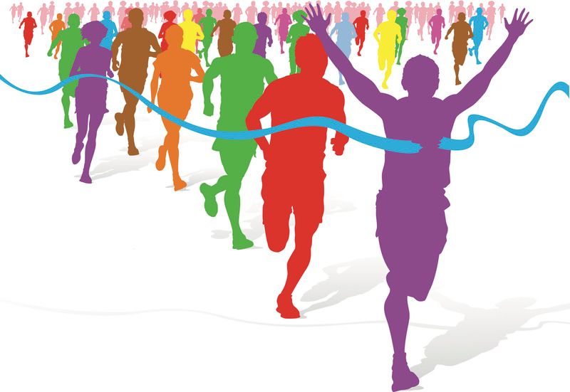 NBAA Image of runners tossing the finish line