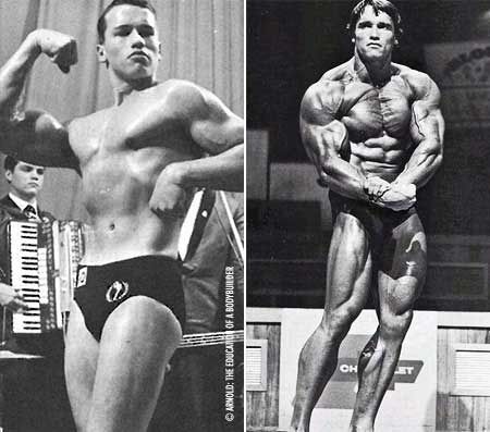 Arnold Schwarzenegger antes y despues