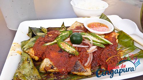 Leng Heng BBQ Seadfood - Arraia Grelhada com sambal