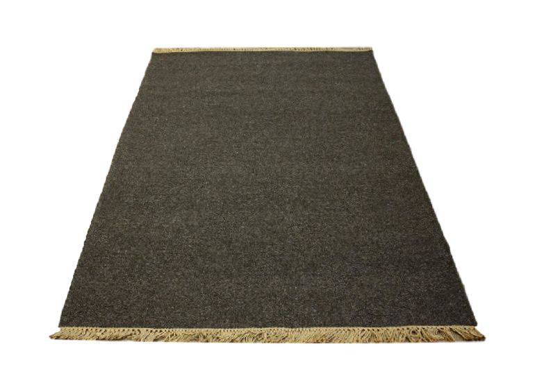 dywan wełniany kilim dwustronny brązowo-grafitowy 140x200cm tanio