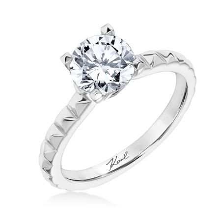 Pointed Stud Engagement Ring