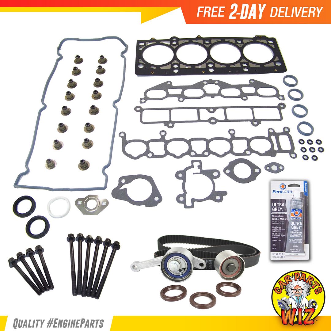 Head Gasket Set Timing Belt Kit Bolts Fits 05-08 Dodge 2.4L DOHC 16v Cu.148