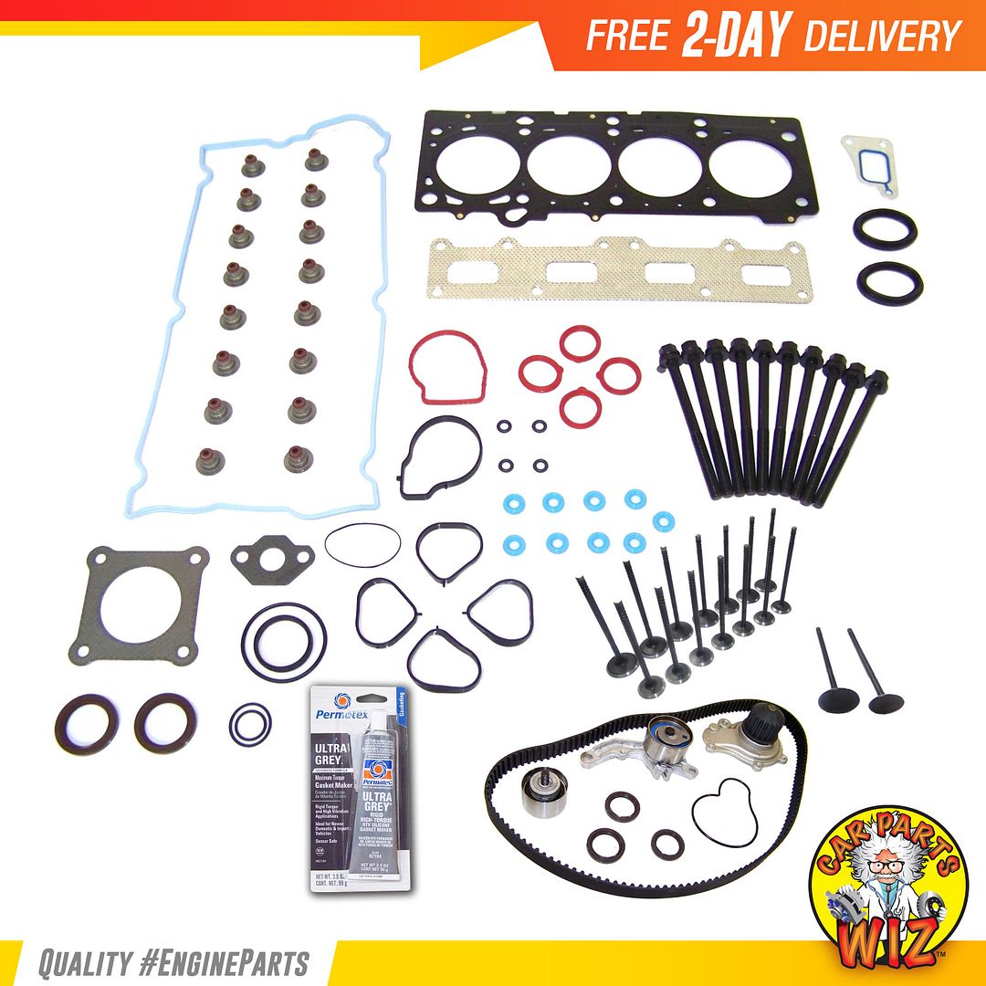 Head Gasket Set Timing Belt Kit Bolts Fits 05-08 Dodge 2.4L DOHC 16v Cu.148