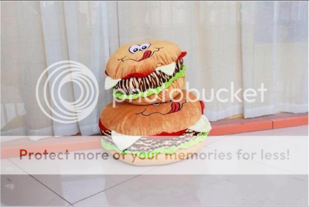 giant burger pillow